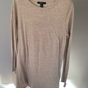 Cream long sleeve dress